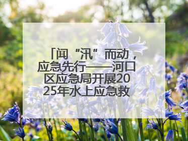 闻“汛”而动，应急先行——河口区应急局开展2025年水上应急救援实战演练