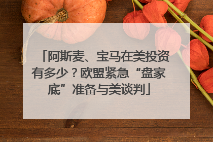 阿斯麦、宝马在美投资有多少？欧盟紧急“盘家底”准备与美谈判