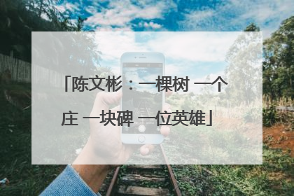 陈文彬：一棵树 一个庄 一块碑 一位英雄
