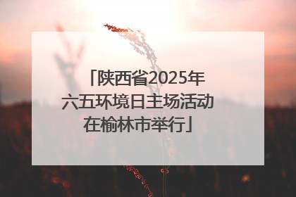 陕西省2025年六五环境日主场活动在榆林市举行