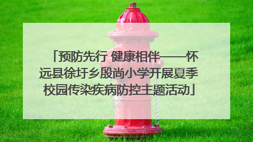 预防先行 健康相伴——怀远县徐圩乡殷尚小学开展夏季校园传染疾病防控主题活动