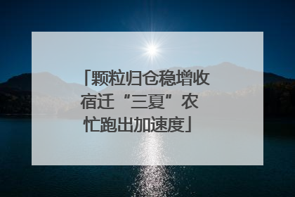 颗粒归仓稳增收 宿迁“三夏”农忙跑出加速度