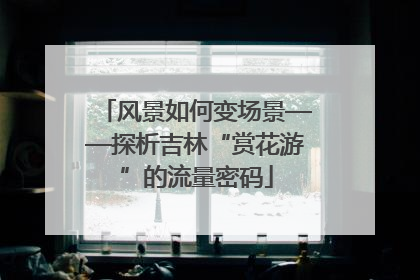 风景如何变场景——探析吉林“赏花游”的流量密码
