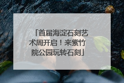 首届海淀石刻艺术周开启！来紫竹院公园玩转石刻