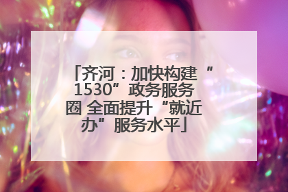 齐河：加快构建“1530”政务服务圈 全面提升“就近办”服务水平
