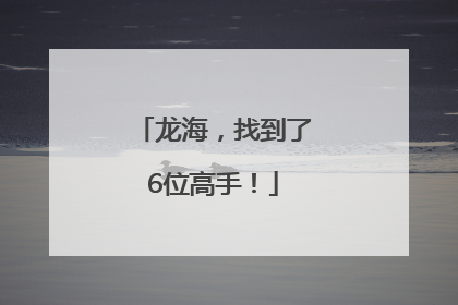 龙海，找到了6位高手！