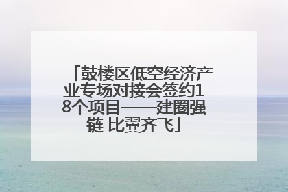 鼓楼区低空经济产业专场对接会签约18个项目——建圈强链 比翼齐飞