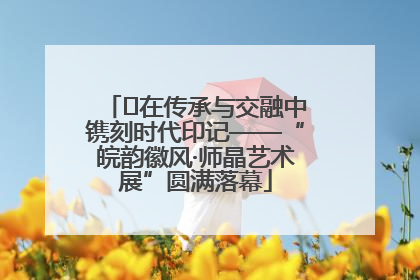 ﻿在传承与交融中镌刻时代印记——“皖韵徽风·师晶艺术展”圆满落幕