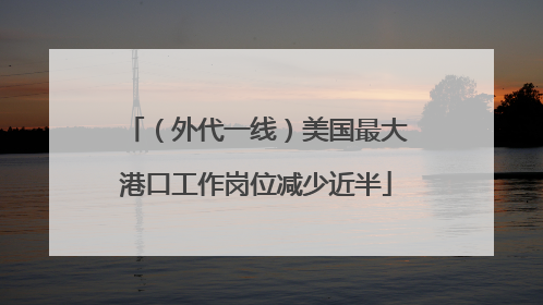 （外代一线）美国最大港口工作岗位减少近半