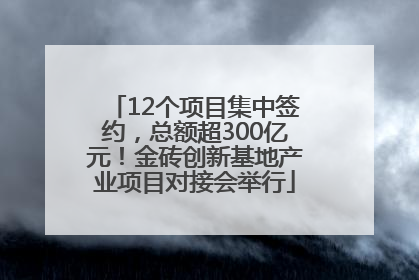 12个项目集中签约，总额超300亿元！金砖创新基地产业项目对接会举行