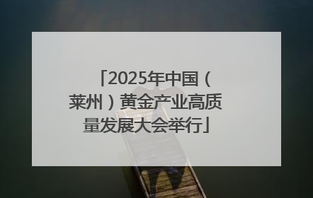 2025年中国（莱州）黄金产业高质量发展大会举行