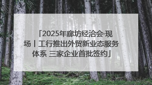 2025年廊坊经洽会·现场丨工行推出外贸新业态服务体系 三家企业首批签约
