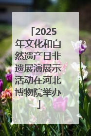 2025年文化和自然遗产日非遗展演展示活动在河北博物院举办
