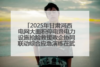 2025年甘肃河西电网大面积停电暨电力设施抢险救援政企协同联动综合应急演练在武威成功举行