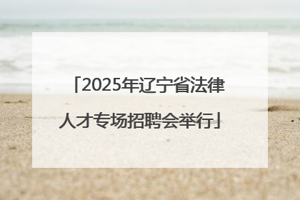 2025年辽宁省法律人才专场招聘会举行