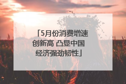 5月份消费增速创新高 凸显中国经济强劲韧性