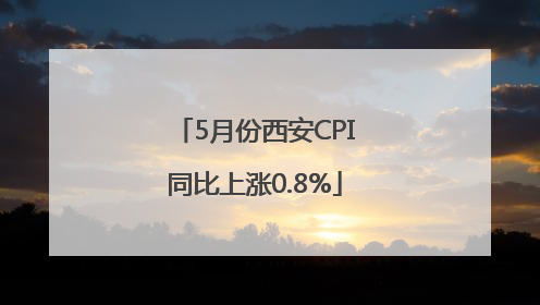 5月份西安CPI同比上涨0.8%