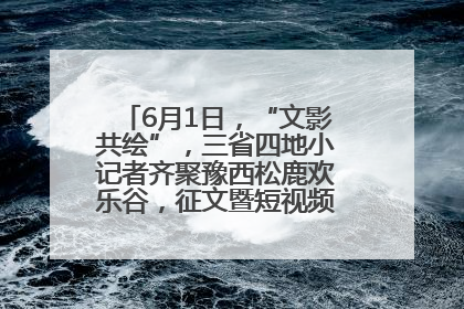 6月1日，“文影共绘”，三省四地小记者齐聚豫西松鹿欢乐谷，征文暨短视频大赛精彩启幕！